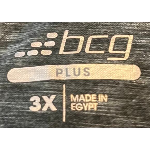 BCG PLUS COLD SHOULDER CAP SLEEVE SCOOP NECK BLOUSE, WOMENS, 3X, HEATHER GREY - Picture 10 of 12